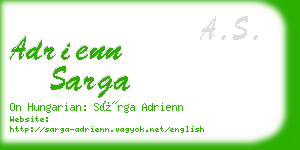 adrienn sarga business card